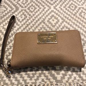 Auth MK wristlet wallet